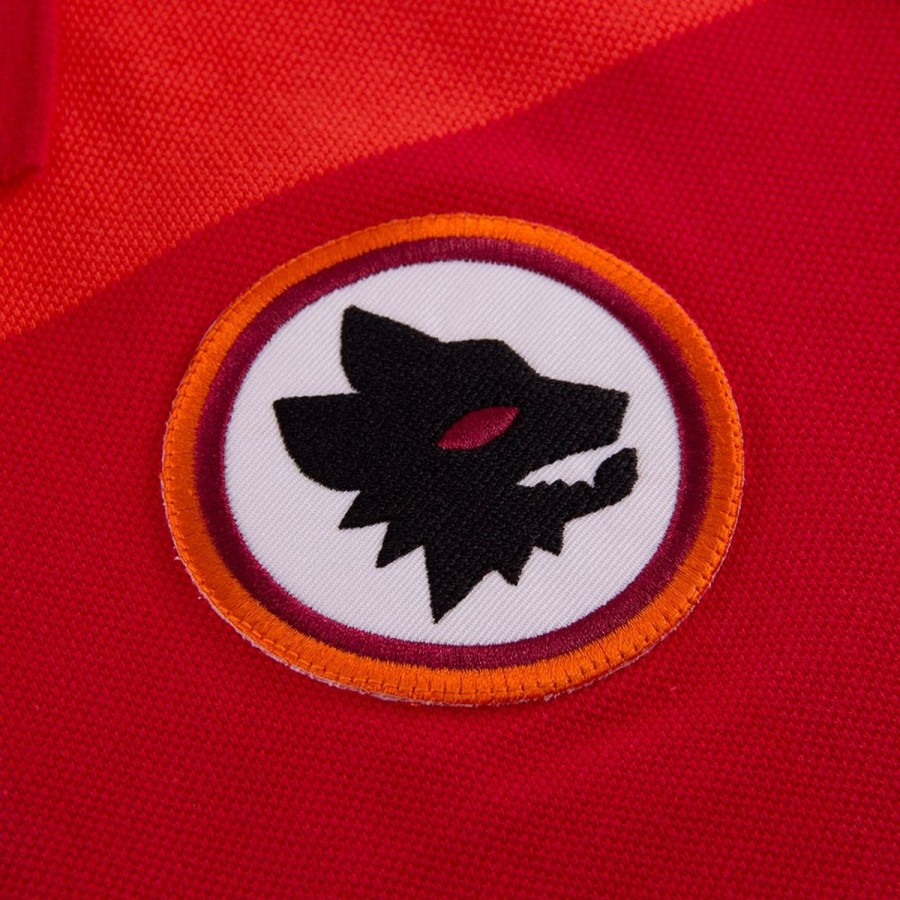 Abbigliamento AS Roma T-Shirts E Polo | Polo Modello Retro Home 1979-80, Uomo, Rossa