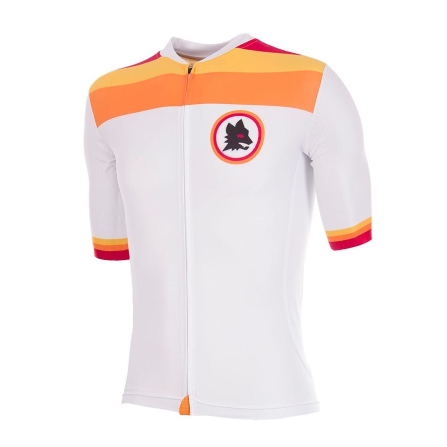 Abbigliamento AS Roma T-Shirts E Polo | Maglia Da Ciclismo Modello Retro Away 1979-80, Uomo, Bianca