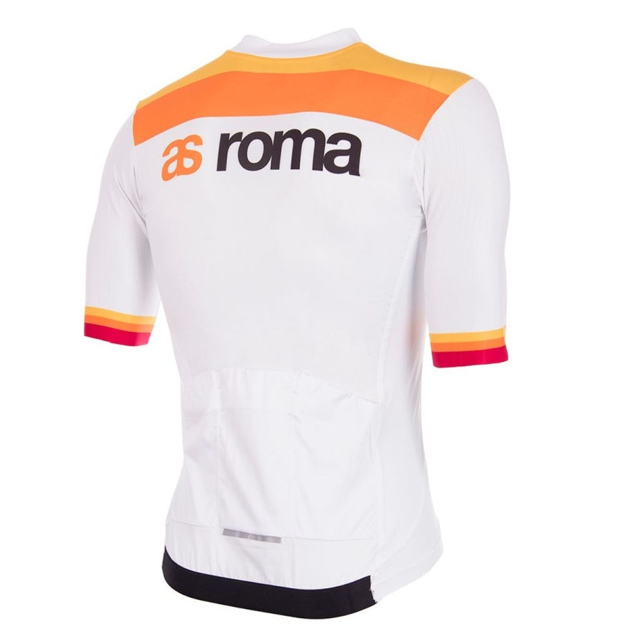 Abbigliamento AS Roma T-Shirts E Polo | Maglia Da Ciclismo Modello Retro Away 1979-80, Uomo, Bianca