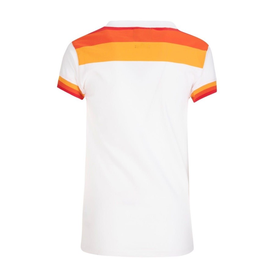 Abbigliamento AS Roma T-Shirts E Polo | Maglia Manica Corta Modello Retro Anno 1978 - 79 Donna Bianca