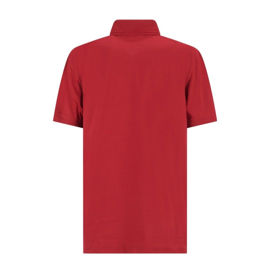 Abbigliamento AS Roma T-Shirts E Polo | Polo Premium In Piquet, Uomo, Bordeaux