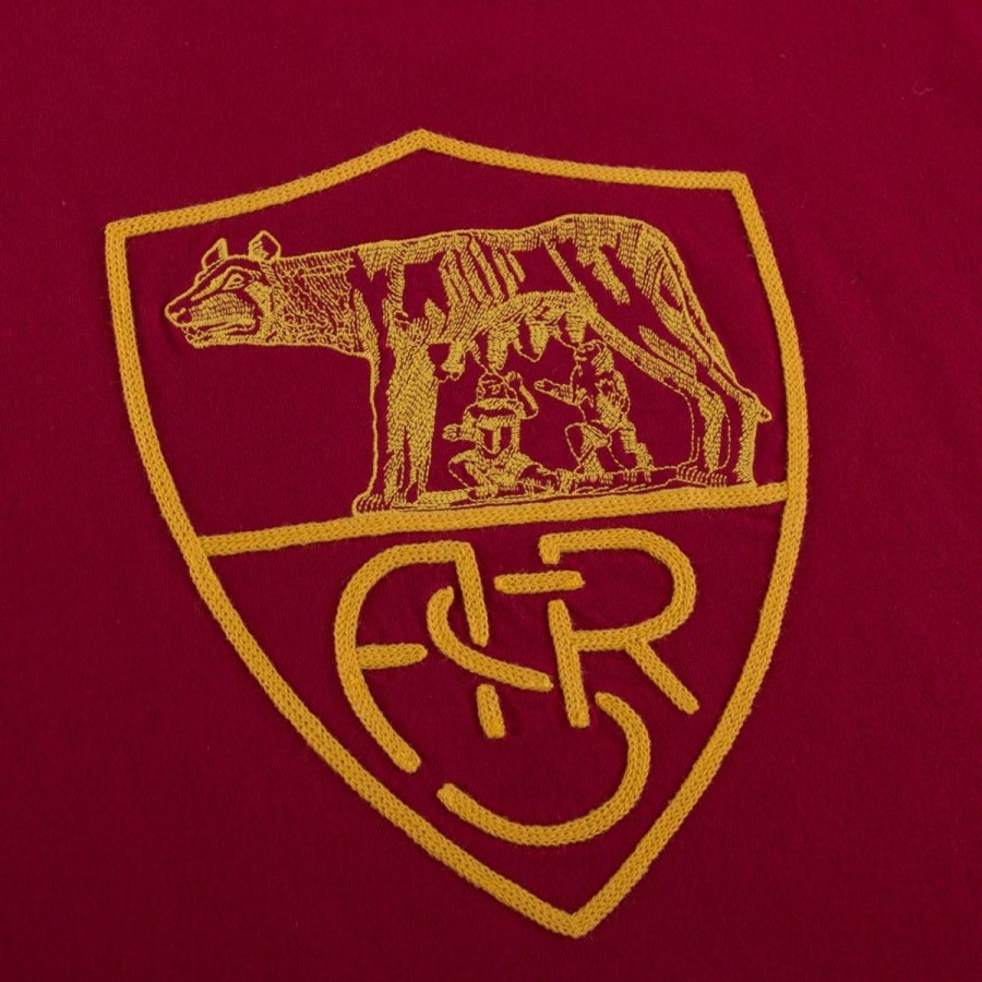 Abbigliamento AS Roma T-Shirts E Polo | T-Shirt As Roma Heritage Logo Crest, Uomo, Rosso