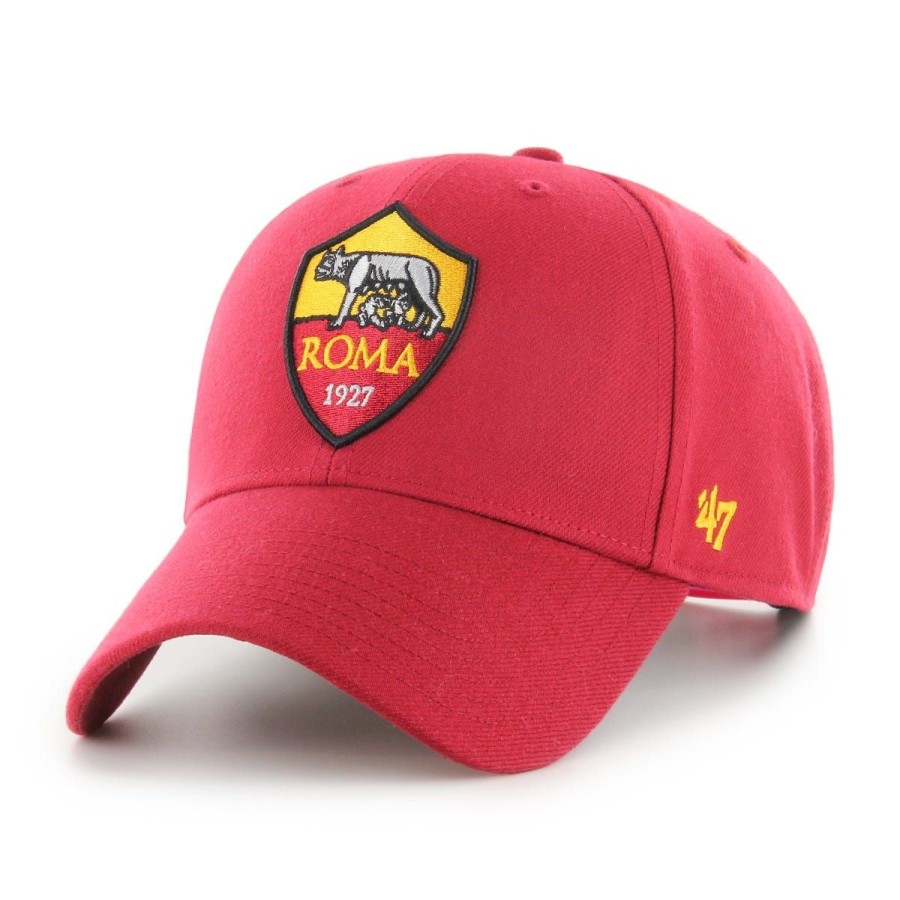 Accessori AS Roma Cappellini E Berretti | Cappellino As Roma Logo Crest Classico, Adulto, Rosso