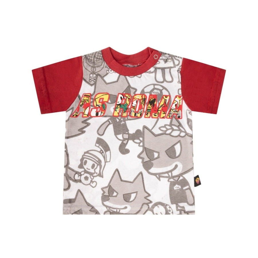 Abbigliamento AS Roma T-Shirts E Polo | T-Shirt Tokidoki As Roma, Bambini, Grigio E Bordeaux