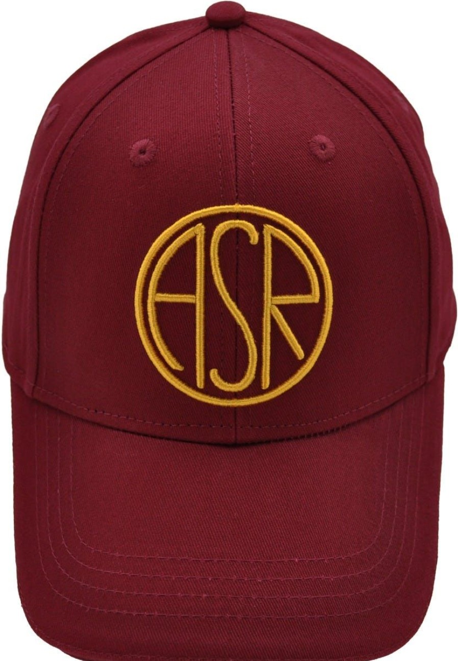 Accessori AS Roma Cappellini E Berretti | Cappellino As Roma Con Logo Asr Ricamato, Adulto, Rosso