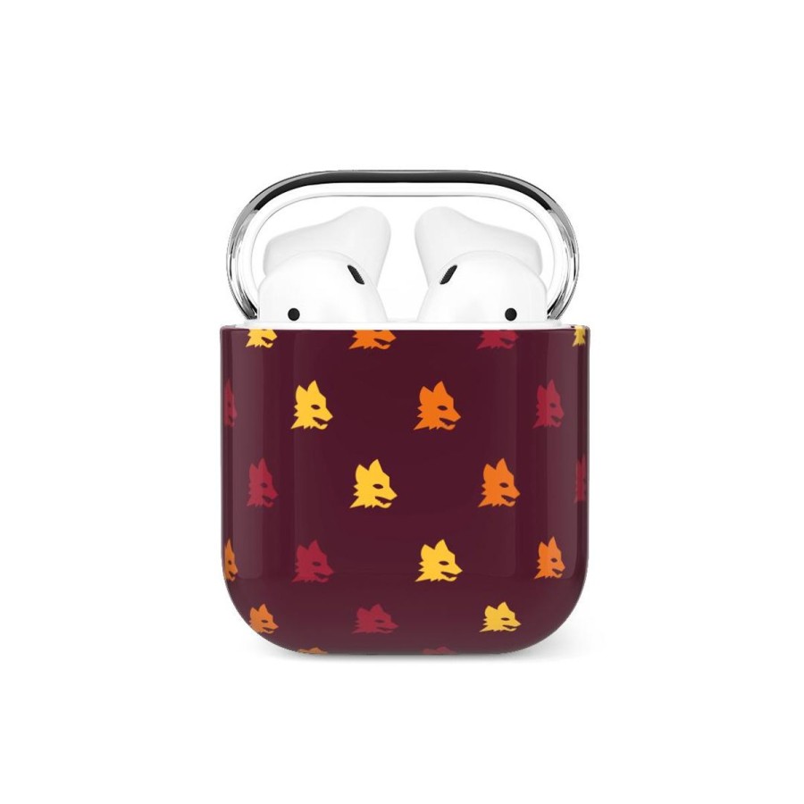 Accessori AS Roma Accessori Per Cellulari | Cover As Roma Lupetto Airpods, Rosso