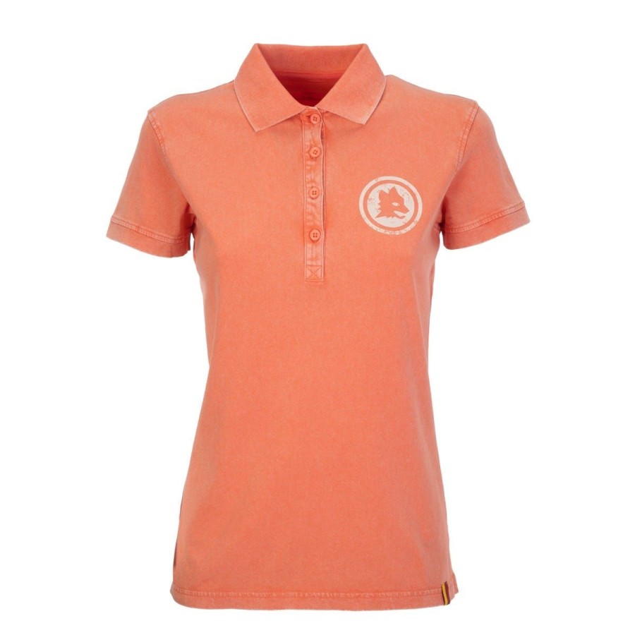 Abbigliamento AS Roma T-Shirts E Polo | Polo Cotone Summer Collection, Donna, Rosa