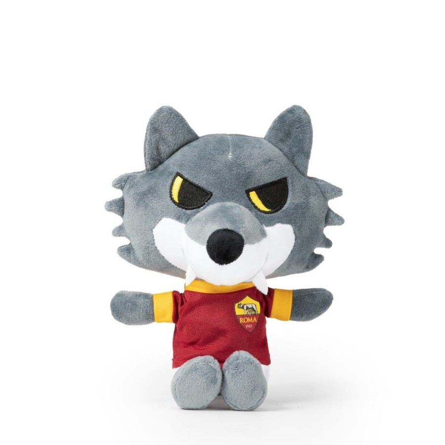 Accessori AS Roma Giochi E Peluche | Peluche Lupo Romolo Con Divisa As Roma, 25 Cm