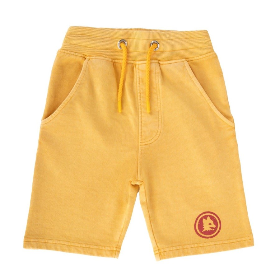 Abbigliamento AS Roma Tute E Pantaloni | Pantaloncino Cotone Summer Collection, Bambini, Giallo