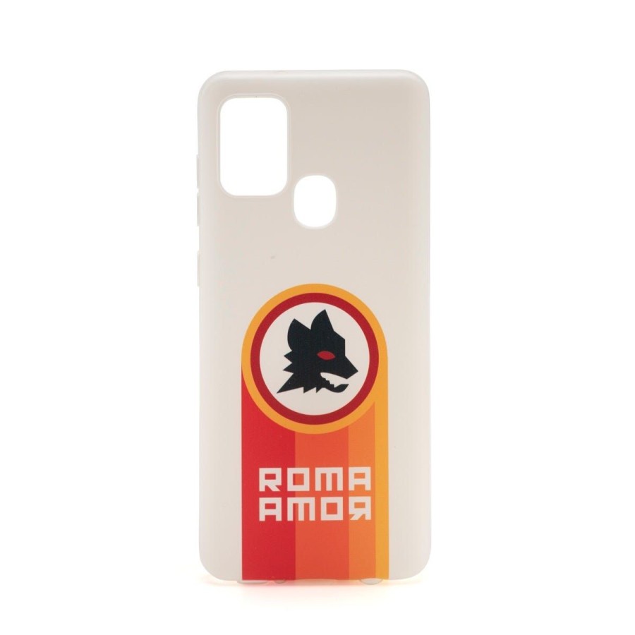 Accessori AS Roma Accessori Per Cellulari | Cover Per Samsung A21 Roma Amor Bianca