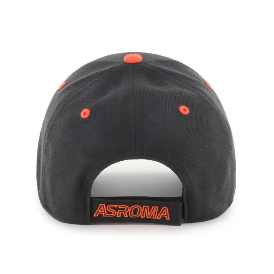 Accessori AS Roma Cappellini E Berretti | Cappellino As Roma Logo Crest Ricamato A Contrasto, Adulto, Nero