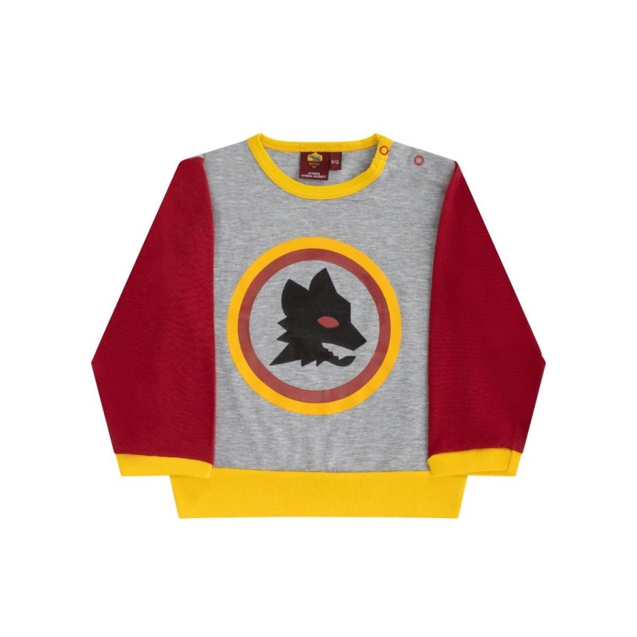 Abbigliamento AS Roma Intimo E Pigiami | Pigiama Lungo Lupetto, Bambini,Grigio