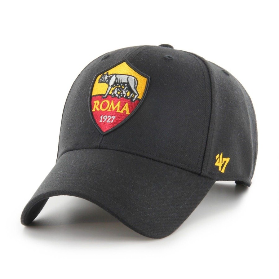 Accessori AS Roma Cappellini E Berretti | Cappellino As Roma Classico Logo Crest, Adulto, Nero