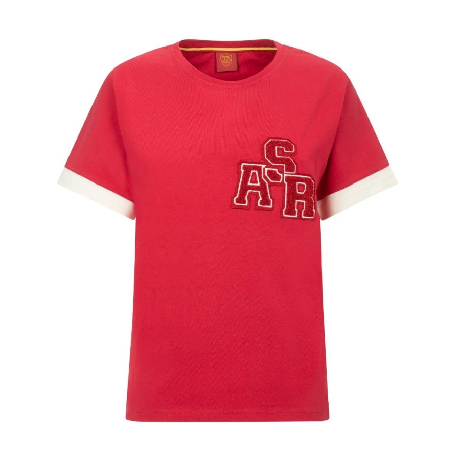 Abbigliamento AS Roma T-Shirts E Polo | T-Shirt As Roma College Asr, Donna, Rosso