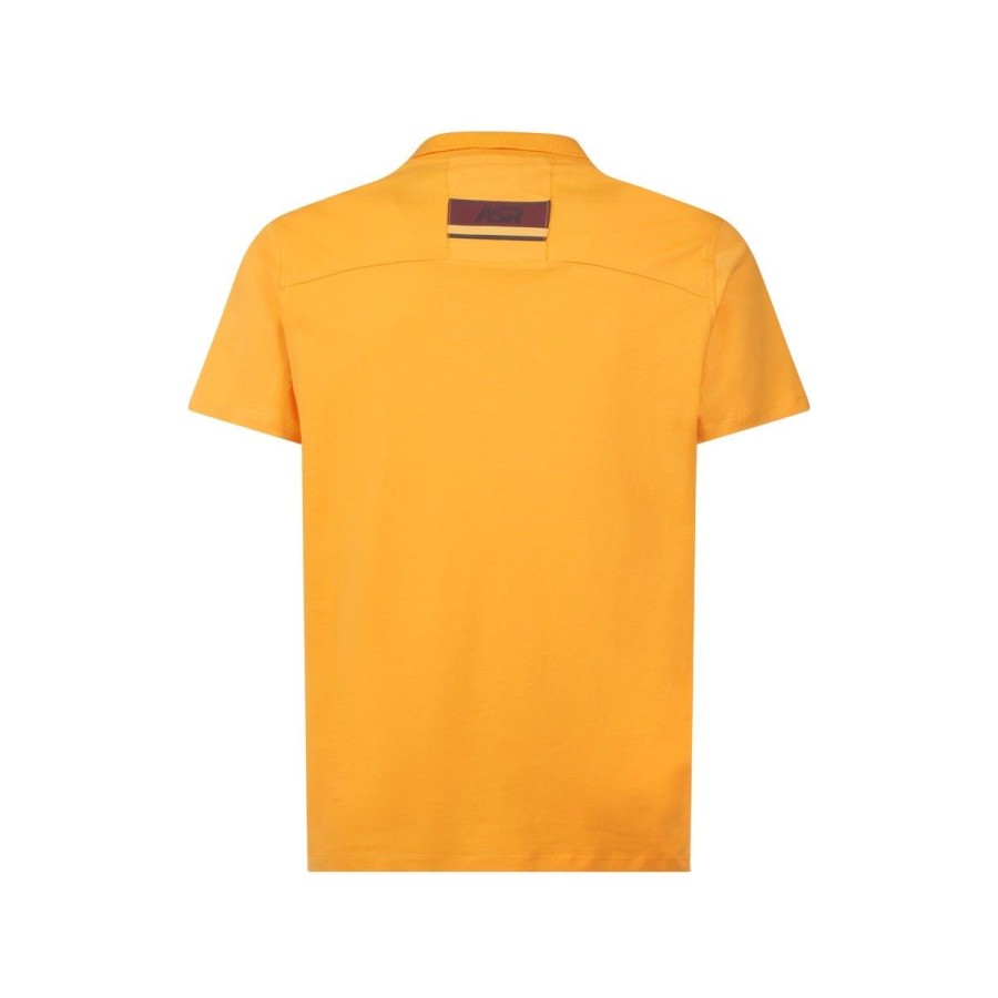 Abbigliamento AS Roma T-Shirts E Polo | Polo As Roma Inserto Stampa 3D, Uomo, Giallo