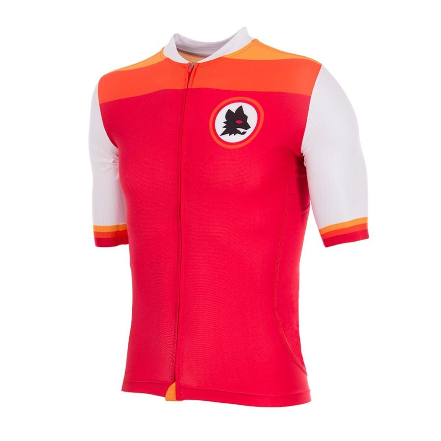 Abbigliamento AS Roma T-Shirts E Polo | Maglia Da Ciclismo Modello Retro Home 1979-80, Uomo, Rossa