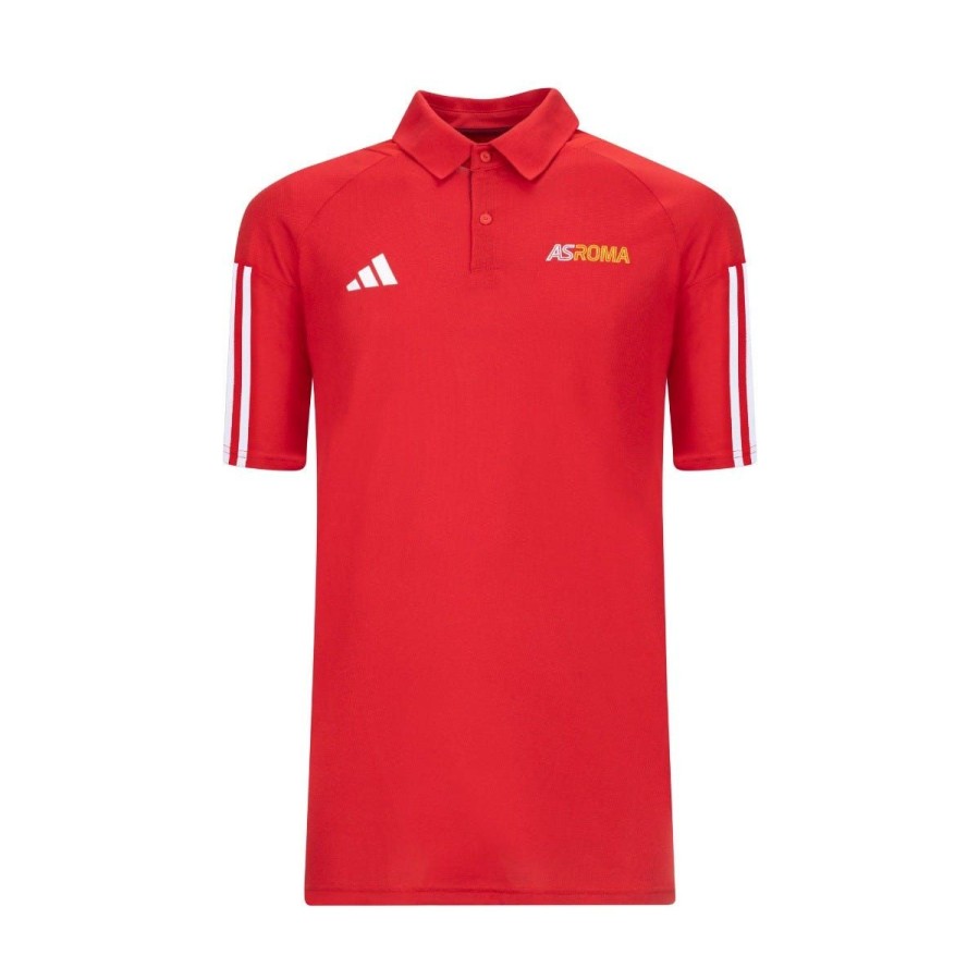 Allenament AS Roma T-Shirts E Polo | Polo As Roma Adidas, Uomo, Rosso